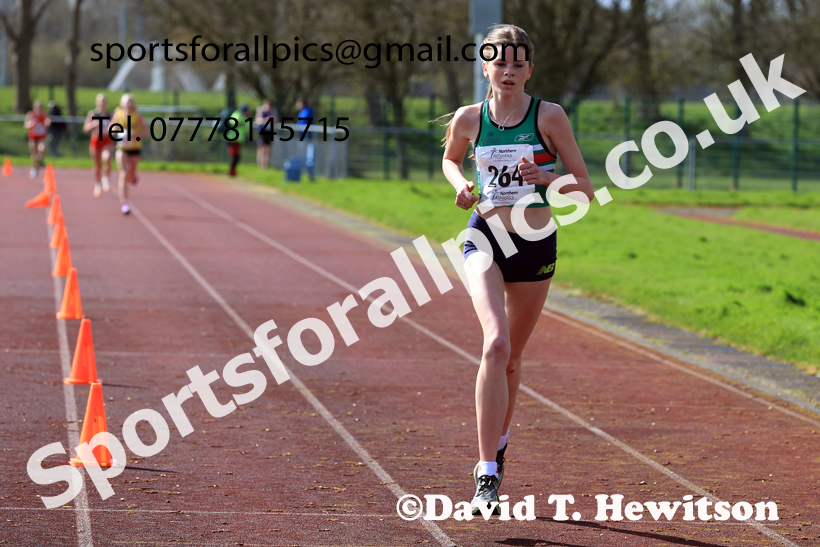 Girls Under-15s Young Athletes 5k, 2026 Northern Mens 12 and Womens 6 Stage Road Relays and Young Athletes 5k, Sheepmount Stadium, Carlisle. Photo: David T. Hewitson/Sports for All Pics